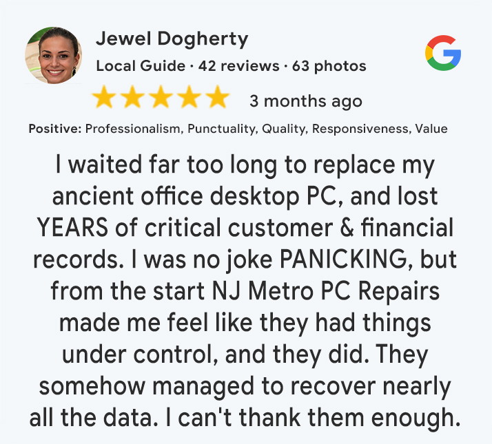 IT Support for Small Business Google Review 1